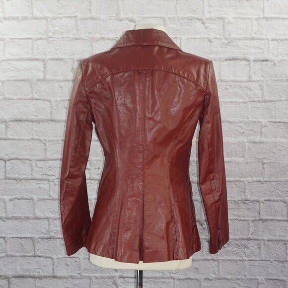 Vintage 70s Etienne Oxblood Leather - Picture 4 of 8